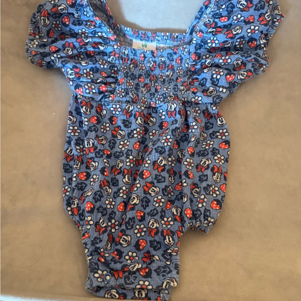 Disney Baby Blue and Red Romper